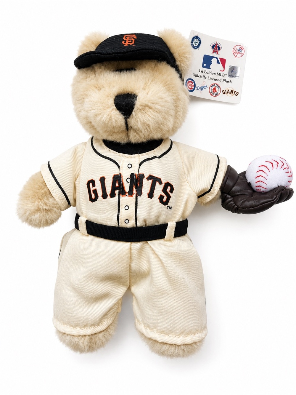 San Francisco Giants Plush Bear in Cream & Black Jersey